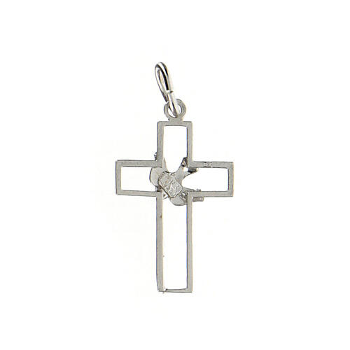 Cross pendant with dove in 925 silver 2