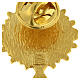 Monstrance brooch, white enamelled IHS, gold plated 925 silver s3