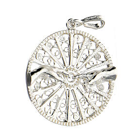 Pendente filigrana argento 925 circolare mani creazione Adamo