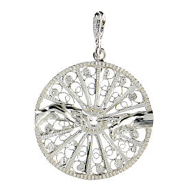 Creation of Adam pendant 925 silver filigree circular