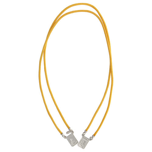925 silver scapular yellow cord square medals 3