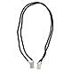 Black cord scapular 925 silver square medals s1