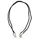 Black cord scapular 925 silver square medals s3
