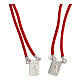 Scapular Our Lady Carmel red cord 925 silver s2