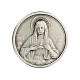 Sacred Heart Mary brooch in 925 silver s1