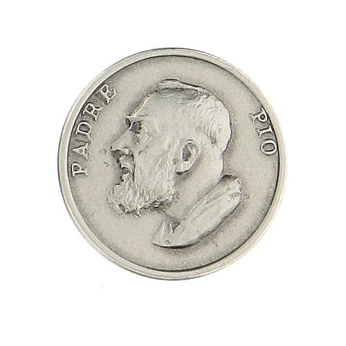 Brooch of St Pio, 925 silver 1