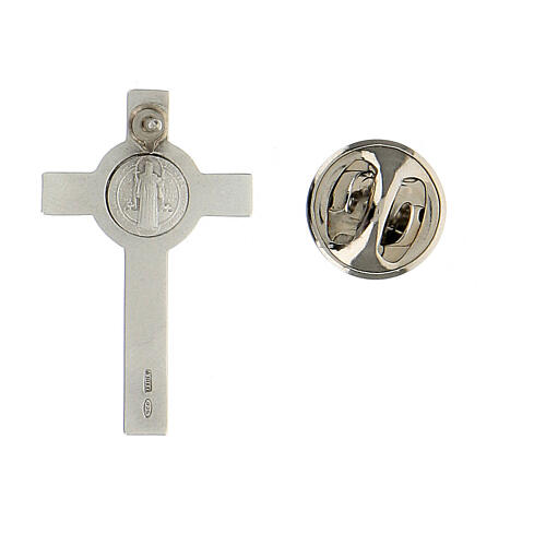 St Benedict crucifix pin 925 silver 2