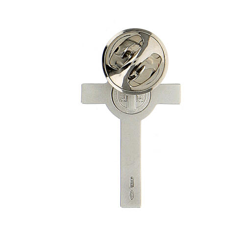 St Benedict crucifix pin 925 silver 4
