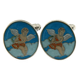 Gemelli angelo cielo ottone bronzato bianco