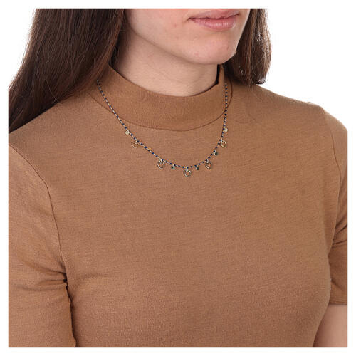 925 silver gilded hearts necklace with lobster clasp 46 cm 4