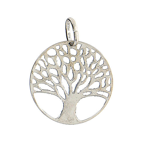 Round pendant made of 925 sterling silver depicting the Tree of Life 3