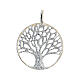 Round pendant made of 925 sterling silver depicting the Tree of Life s1