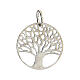 Round pendant made of 925 sterling silver depicting the Tree of Life s3