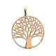 Rose silver diamond pendant Tree of life 2 cm s3