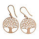 Tree of Life earrings, 2 cm, rosé 925 silver s3