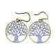 Gold plated earrings, Tree of Life, 925 silver, 2 cm s1