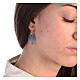 Boucles d'oreilles diamantées bleues argent 925 Arbre de la Vie 2 cm s2