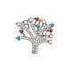 Tree of Life pendant with zircons, 925 silver s1