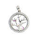 Tree of Life pendant, 925 silver, colourful zircons in the circle s1