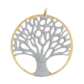 Anhänger aus 925er Silber Baum des Lebens gold, 3,5 cm