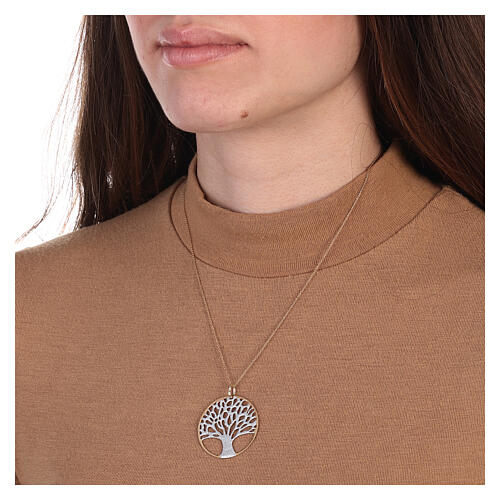 Tree of Life pendant, gold plated diamond 925 silver, 3.5 cm diameter 2
