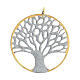 Tree of Life pendant, gold plated diamond 925 silver, 3.5 cm diameter s1