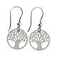 Earrings with cut-out Tree of Life, 925 silver s1