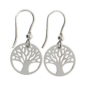 Pendientes plata 925 Árbol de la Vida perforado