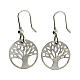 Tree of Life earrings, 925 silver with diamond finish s3