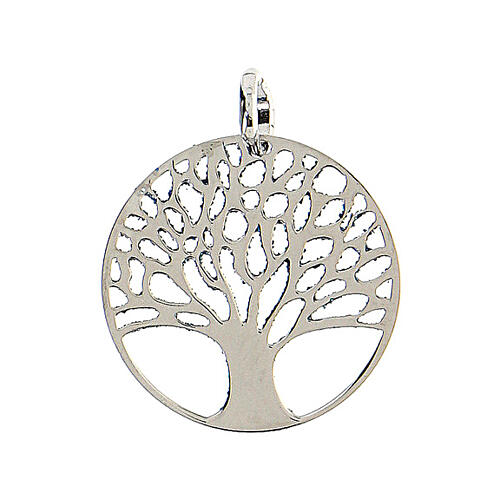 Colgante plata 925 Árbol de la Vida diamantado azul 3