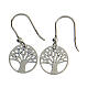 Tree of Life earrings, 925 silver with blue diamond finish s3