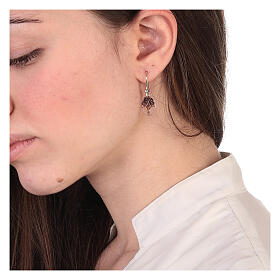 Tree of Life earrings, 925 silver and amber-bronze diamond finish