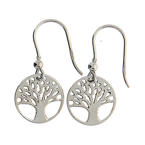 Tree of Life earrings, 925 silver and amber-bronze diamond finish 3