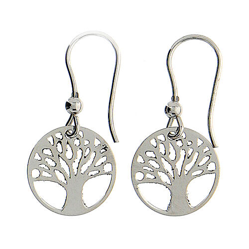 Tree of Life earrings, 925 silver and black-silver diamond finish 3