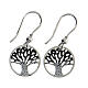 Tree of Life earrings, 925 silver and black-silver diamond finish s1