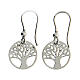 Tree of Life earrings, 925 silver and black-silver diamond finish s3