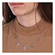 Necklace with Tree of Life medals, different finishes, 925 silver, 46 cm s2