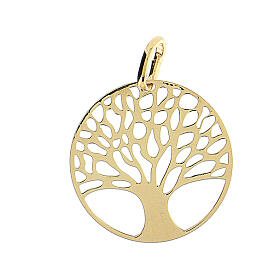 Golden 925 silver Tree of Life pendant 2 cm