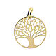 Golden 925 silver Tree of Life pendant 2 cm s1