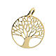 Golden 925 silver Tree of Life pendant 2 cm s3