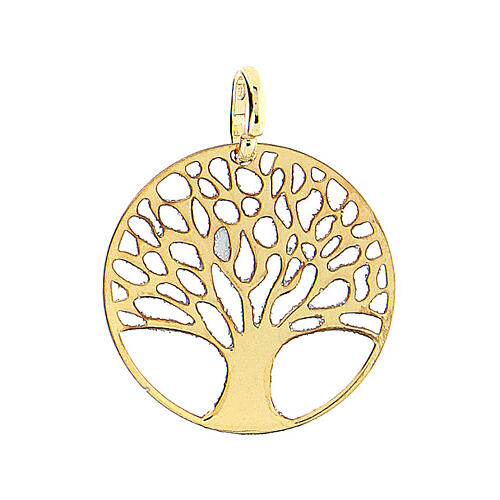 925 silver gold plated diamond Tree of Life pendant 3