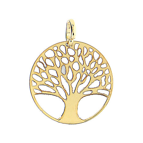 Tree of Life pendant with diamonds in gilded silver 925 3