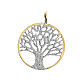 Tree of Life pendant with diamonds in gilded silver 925 s1