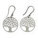 Shiny 925 silver Tree of Life earrings 2 cm s1