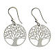 Shiny 925 silver Tree of Life earrings 2 cm s3