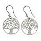 Pendientes plata 925 Árbol de la Vida lúcidos 2 cm s3