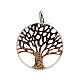 Ciondolo rotondo 2 cm argento 925 Albero della Vita diamantato s1