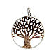 Round Tree of Life pendant 2 cm 925 silver with diamonds s1