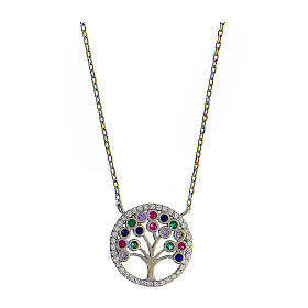 Collana Albero Vita argento 925 zirconi