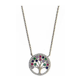 Tree of Life necklace 925 silver zircons